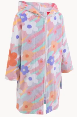 Towel Robes & Ponchos|Towel Robes & Ponchos|Back Beach Co Kids Petal Splash Hooded Towel Robe 5-7Y Multi
