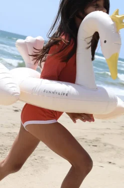 Pool Inflatables|Sunny Life Kids Princess Swan Tube Pool Ring Multi