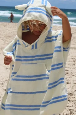 Towel Robes & Ponchos|Towel Robes & Ponchos|Sunny Life Kids Sammy The Seagull Hooded Towel Blue/White