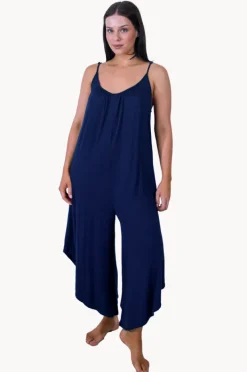Playsuits|J.valdi Kira Slub Flowy Jumpsuit Navy