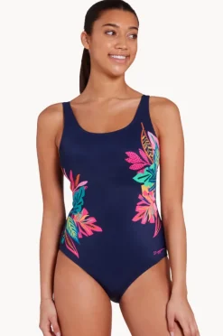 One Pieces|Zoggs Kuringai Adjustable Scoopback One Piece Navy/multi