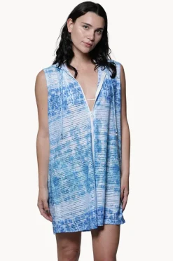 Overswim|J.valdi La Onda Sleeveless Zip Hoodie Blue/white