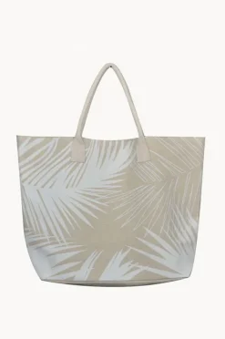 Beach Bags|Bags|Cherry Red Large Palm Bag Natural