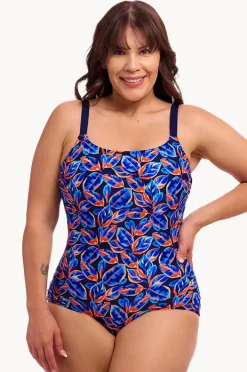 One Pieces|Funkita Leaf Blower Scoop Neck One Piece Navy/orange