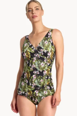 One Pieces|Poolproof Leafique Sheath One Piece Black