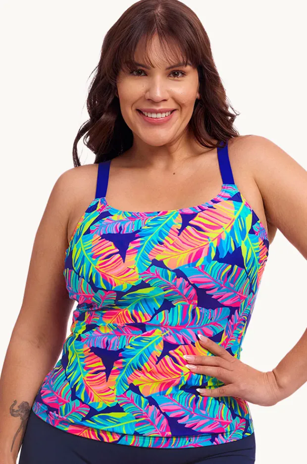 Tankini Tops|Funkita Leaving Today Scoop Neck Tankini Separate Navy/multi