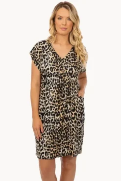 Dresses|Sundrenched Leopard Cruiser Dress Black