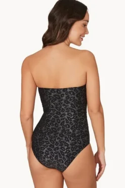One Pieces|Nip Tuck Leopard Foil Colette One Piece BLACK