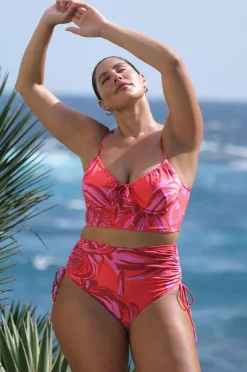 Bikini Tops|Artesands Les Fauves Degas D/DD Cup Midriff Bra Red