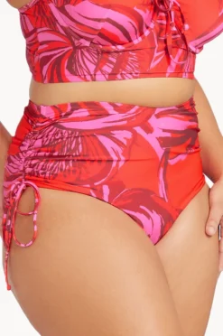 Bottoms|Artesands Les Fauves Degas Tie Hi Waist Pant Red