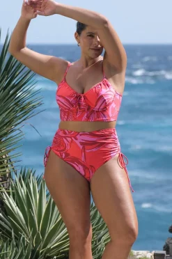 Bottoms|Artesands Les Fauves Degas Tie Hi Waist Pant Red