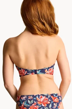 Bikini Tops|Panache Liliflora E Cup Ashley Bandeau Navy/Red
