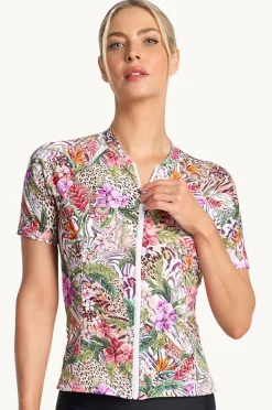 Rashies & Sunsuits|Jantzen Lilymaze Short Sleeve Suntop Skin