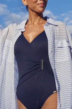 One Pieces|Jantzen Limitless Bar Surplice One Piece Navy