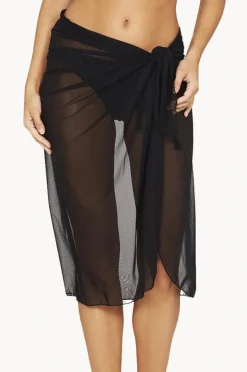 Sarongs|Baku Long Mesh Pareo Black