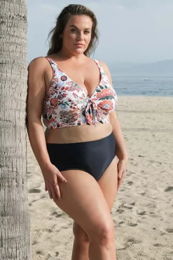 Bottoms|Artesands Loquacious Mondrian Reversible High Waist Pant White