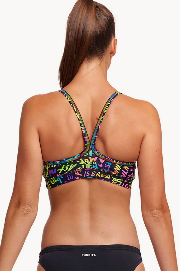 Bikini Tops|Funkita Love Funky Sports Top Black/multi