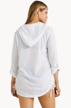 Overswim|Billabong Lovechild Plain Hooded Kaftan WHITE