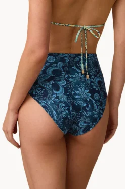 Bottoms|Monte u0026 Lou Lulu Reversible High Waist Pant Indigo/olive