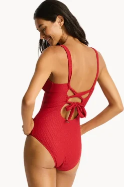 One Pieces|Sea Level Luminara Longline Tie Back One Piece