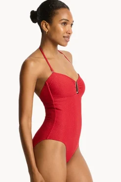One Pieces|Sea Level Luminara U Bar Bandeau One Piece Ruby