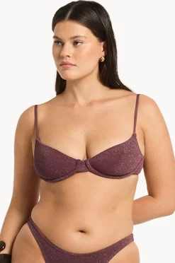 Bikini Tops|Bond-eye Lurex Gracie Balconette Amarena