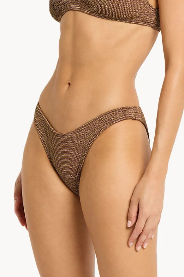 Bottoms|Bond-eye Lurex Sign Brief Cocoa