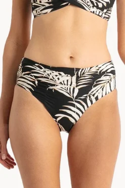 Bottoms|Sunseeker Mae Ruched Mid Rise Pant Black