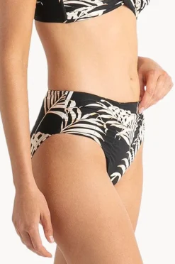 Bottoms|Sunseeker Mae Ruched Mid Rise Pant Black