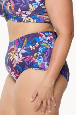 Bottoms|Capriosca Majorca High Waisted Pant Purple/multi