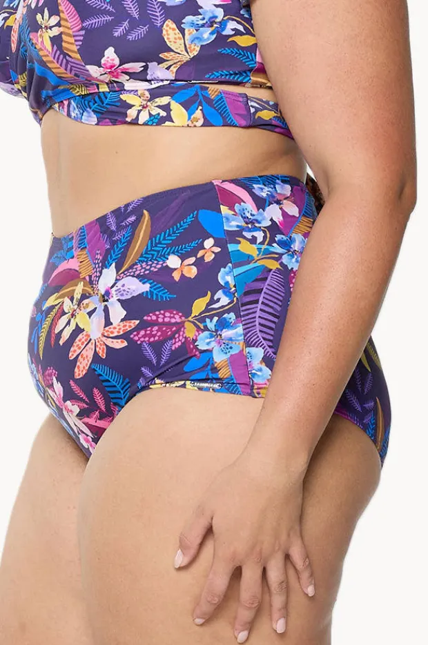 Bottoms|Capriosca Majorca High Waisted Pant Purple/multi