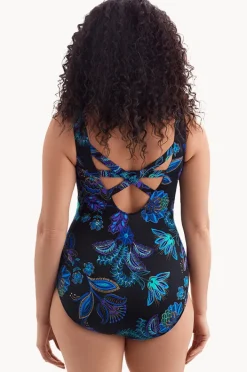 One Pieces|Longitude Majorelle Garden Long Torso Tank One Piece Black/blue