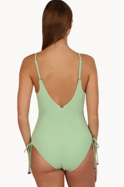 One Pieces|Baku Malibu Ruched Side One Piece Apple