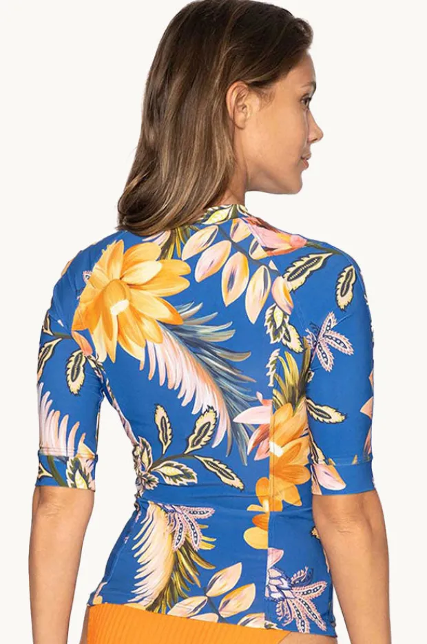 Rashies & Sunsuits|Nip Tuck Mango Tango Yvonne Suntop Blue