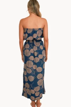 Dresses|Sundrenched Marigold Tube Dress Navy