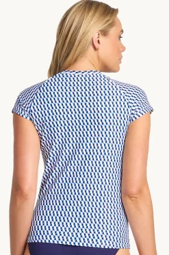 Rashies & Sunsuits|Sunseeker Marina Short Sleeve Suntop Ink