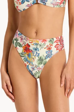 Bottoms|Monte u0026 Lou Marisol High Leg High Waist Pant Blue/natural