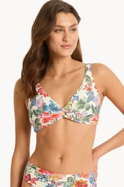 Bikini Tops|Monte u0026 Lou Marisol Multi Fit Twist Crop Blue/natural