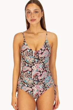 One Pieces|Baku Marrakesh Ruched Side One Piece Black