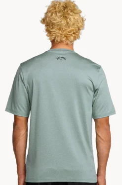 Rashies|Billabong Mens All Day Wave Short Sleeve Suntop Sea
