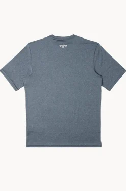 Rashies|Billabong Mens All Day Wave Short Sleeve Suntop Navy