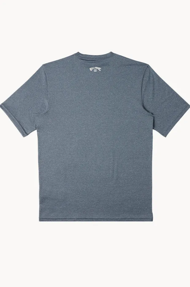 Rashies|Billabong Mens All Day Wave Short Sleeve Suntop Navy