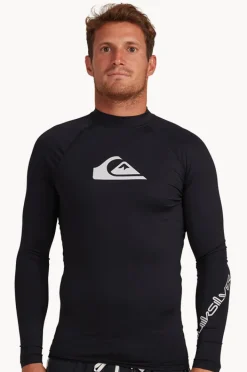 Rashies|Quiksilver Mens All Time Suntop Black