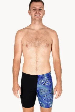 Jammers|Speedo Mens Allover Digital Jammer Black/blue