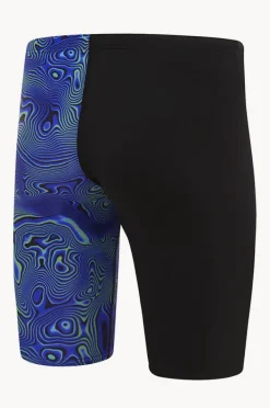 Jammers|Speedo Mens Allover Digital Jammer Black/blue
