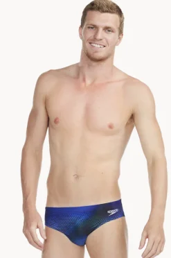 Briefs|Speedo Mens Allover Printed 7cm Brief Black/blue