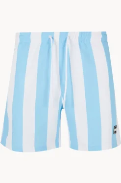 Boardshorts|Urban Classics Mens Bar Stripe Swim Short Blue/white