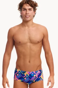 Trunks|Funky Trunks Mens Be Square Trunk Purple/multi