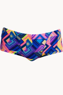 Trunks|Funky Trunks Mens Be Square Trunk Purple/multi