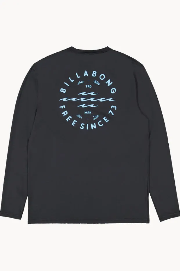 Rashies|Billabong Mens Big Wave Daz Long Sleeve Suntop Black